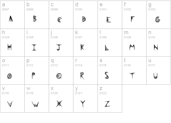 BlackWidow lowercase a-z preview