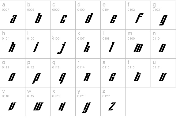 Blahaus lowercase a-z preview