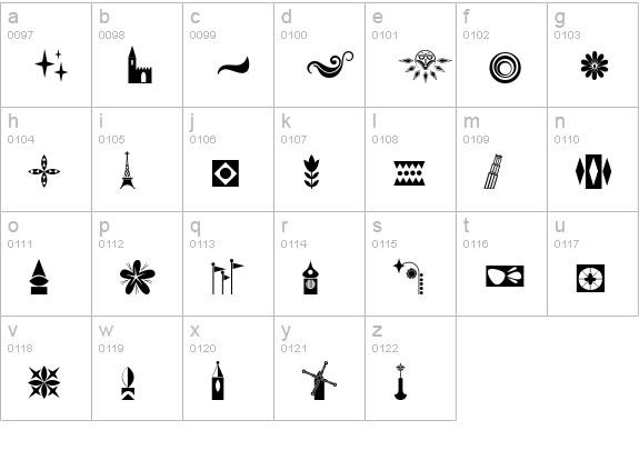 Blairesque Happy Grams JF lowercase a-z preview