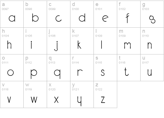 Blarney lowercase a-z preview