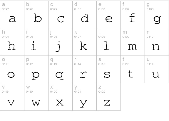 Blast-O-Rama lowercase a-z preview