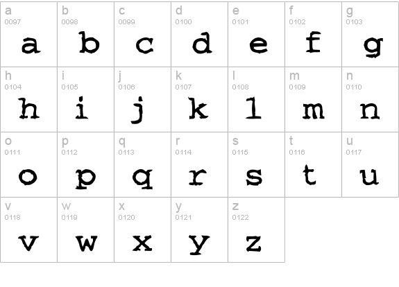 Blast-O-Rama-Bold lowercase a-z preview