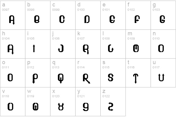 Blee lowercase a-z preview