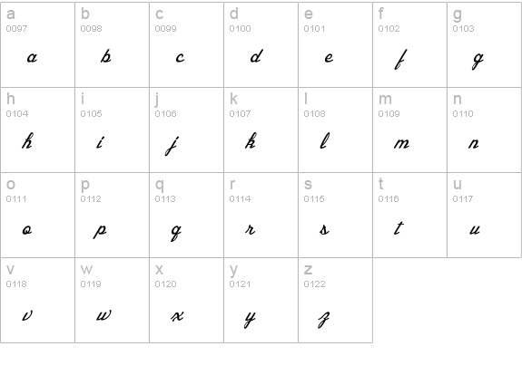 Blessed Day lowercase a-z preview
