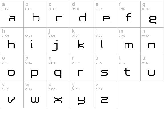 Blessed Light lowercase a-z preview
