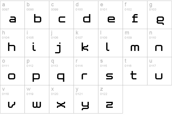 Blessed SemiBold lowercase a-z preview