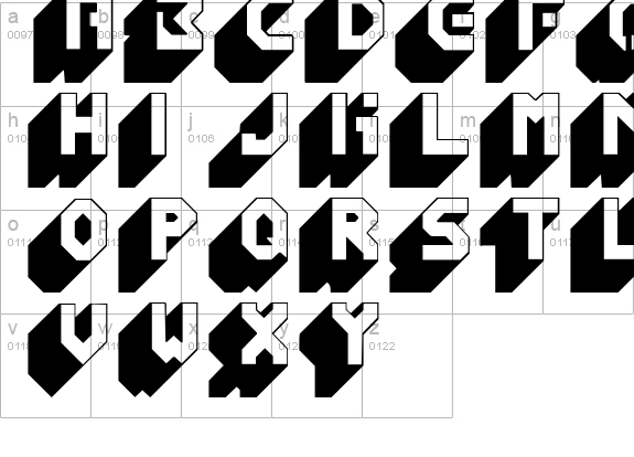 Blockbuster lowercase a-z preview