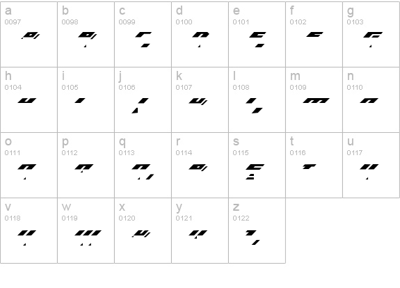 BlockedTop lowercase a-z preview
