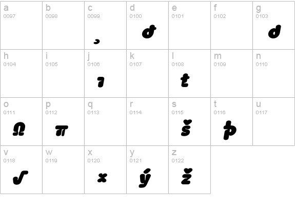 Blocker-DubLowFiveExpert lowercase a-z preview