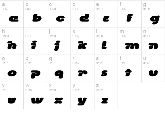 Blocker-DubLowSix lowercase a-z preview
