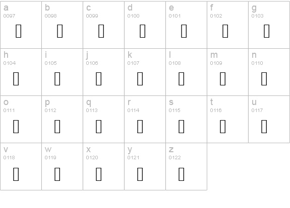 BLOCKHEAD lowercase a-z preview