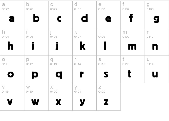 Blofeld-Regular lowercase a-z preview