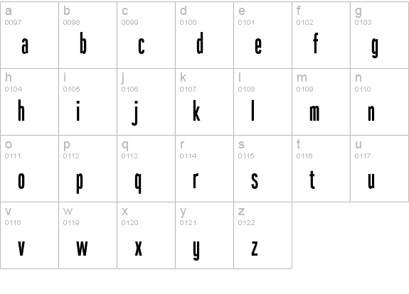 Blonden lowercase a-z preview