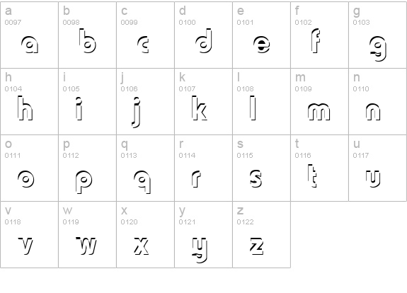 Blooshooz lowercase a-z preview