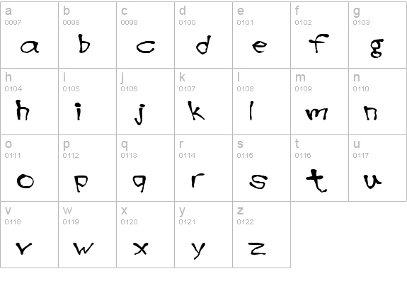 Blottooo lowercase a-z preview