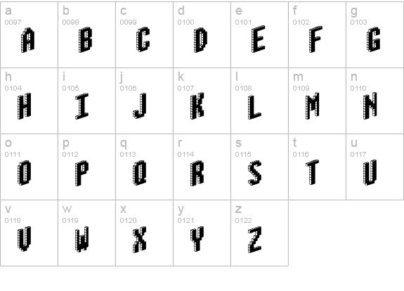 Blox (BRK) lowercase a-z preview