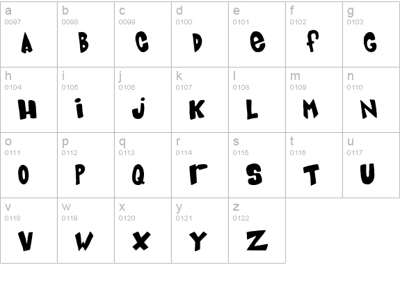 Blue Card lowercase a-z preview