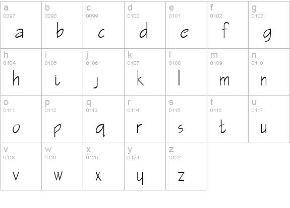 BluePrint Bold lowercase a-z preview