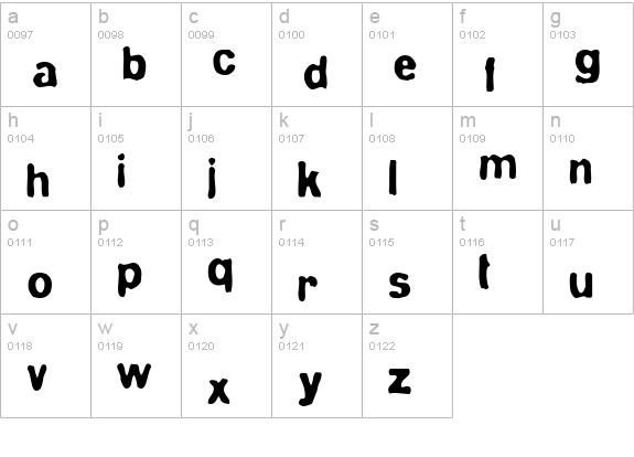BlueVelvet Royal lowercase a-z preview