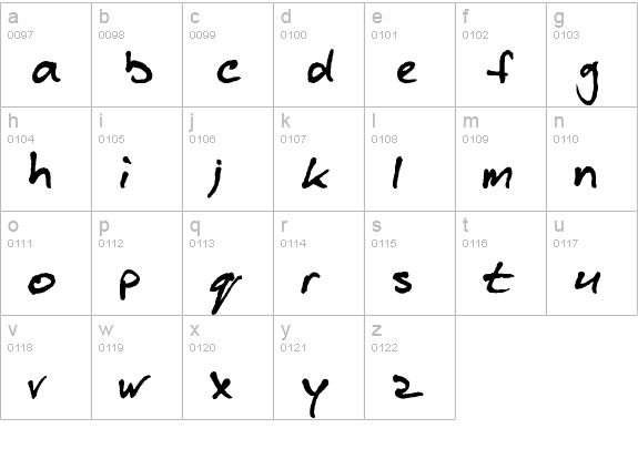 blzee lowercase a-z preview