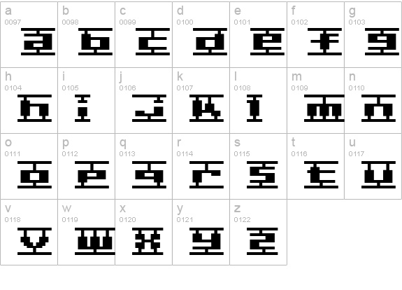 BM plamo A9 lowercase a-z preview