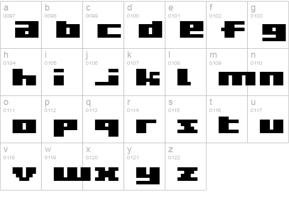 BM rizer A6 lowercase a-z preview