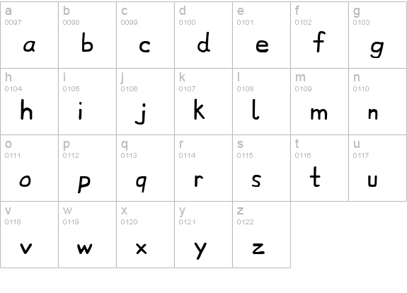 BMW Hisba Bahix lowercase a-z preview