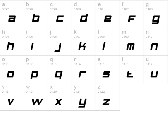BN Elements lowercase a-z preview
