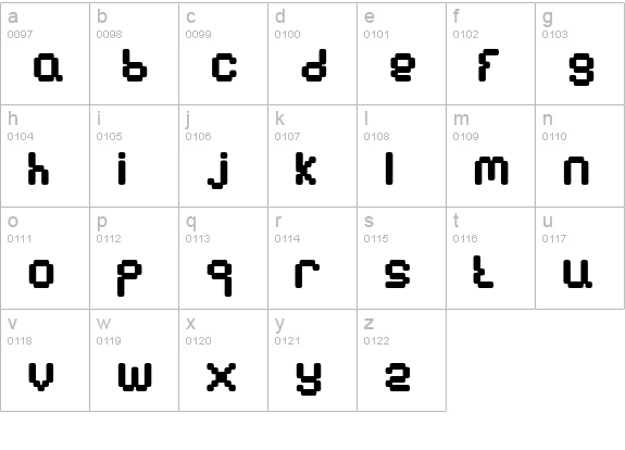 BN Emulator lowercase a-z preview