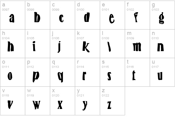 BN-FishEye lowercase a-z preview