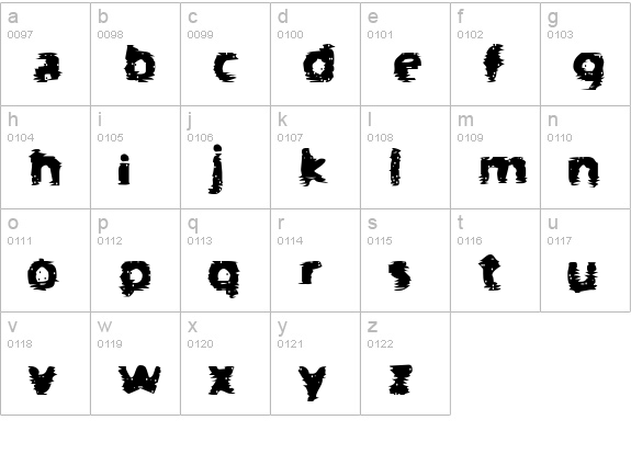 BN-Gangsters lowercase a-z preview