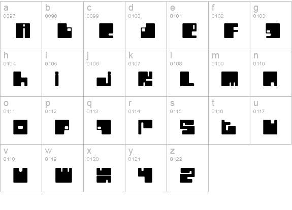 BN Intaglios lowercase a-z preview