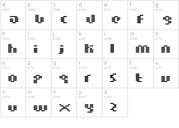 BN Moog Boy lowercase a-z preview
