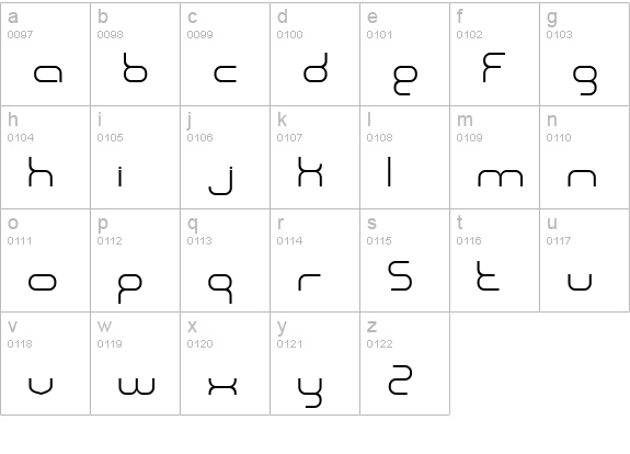 BN Police lowercase a-z preview