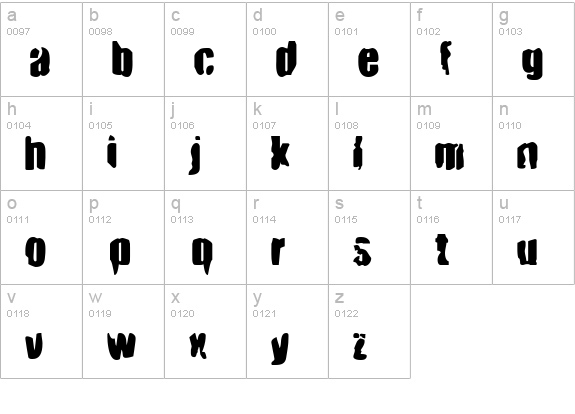 BN Smash lowercase a-z preview