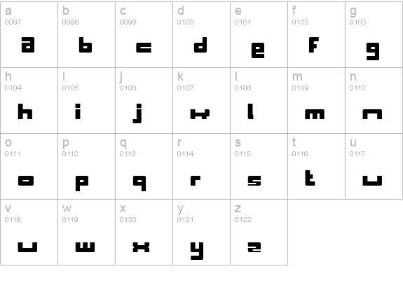 BN Space Chick lowercase a-z preview
