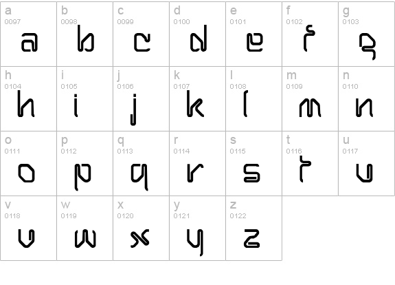 Bobbipin lowercase a-z preview