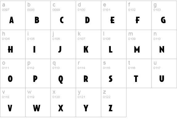BodegaSans-BlackSmallcaps lowercase a-z preview
