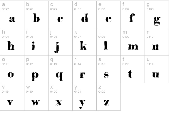 BodoniRandom-Xbold-Regular lowercase a-z preview