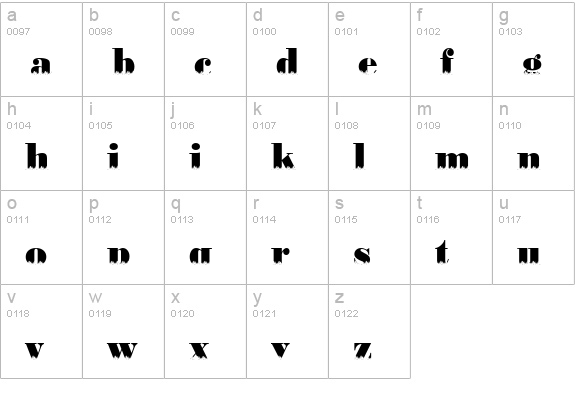 BodoniSkyline-Regular lowercase a-z preview