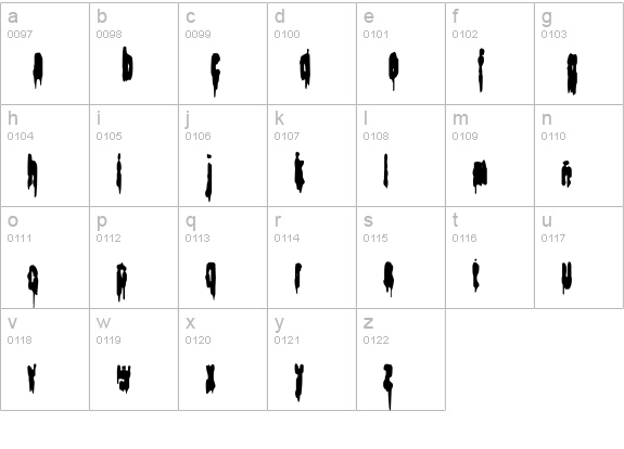 Bodybag lowercase a-z preview