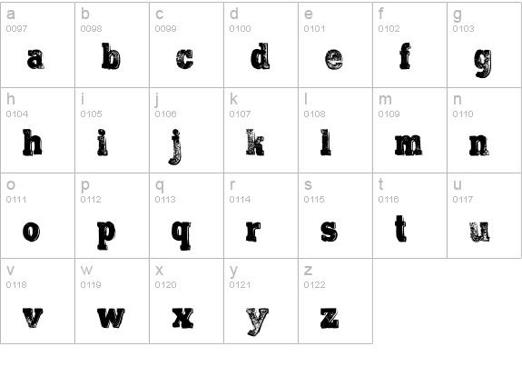 Bold Pressing H4 lowercase a-z preview