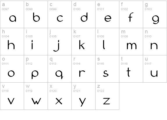 Bolonewt lowercase a-z preview