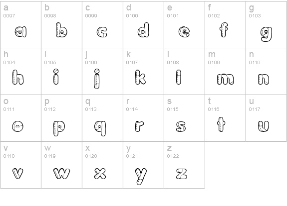 Boneca de Pano lowercase a-z preview