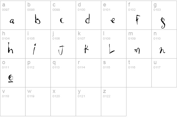 BonGuia lowercase a-z preview