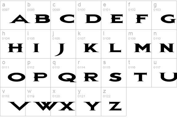 BonJovi lowercase a-z preview
