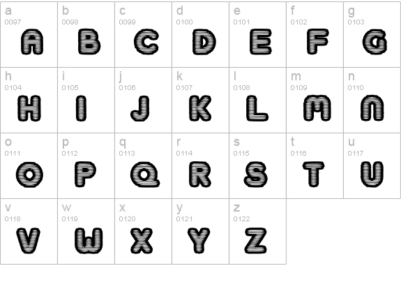 BoobToobOpen lowercase a-z preview