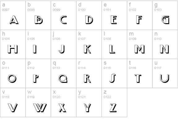 Boogie Nights ShadowNF lowercase a-z preview
