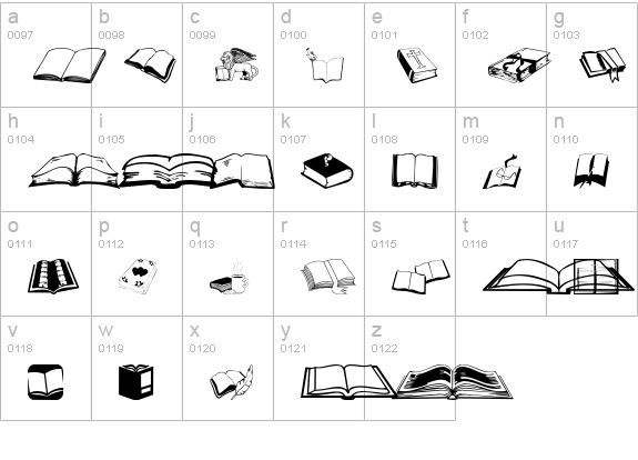 Books lowercase a-z preview