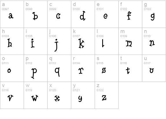 Bookworm lowercase a-z preview